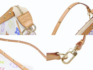 極美品 LOUIS VUITTON ルイヴィトン ハンドバッグ ポシェット アクセソワール アクセサリーポーチ M92649 モノグラム マルチカラー 村上隆 中古 4b008098