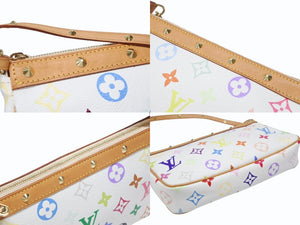 極美品 LOUIS VUITTON ルイヴィトン ハンドバッグ ポシェット アクセソワール アクセサリーポーチ M92649 モノグラム マルチカラー 村上隆 中古 4b008098
