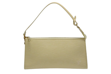 LOUIS VUITTON ルイヴィトン ポシェットアクセソワール アクセサリーポーチ M5294A エピレザー ヴァニラ 美品 中古 4b008100