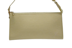 LOUIS VUITTON ルイヴィトン ポシェットアクセソワール アクセサリーポーチ M5294A エピレザー ヴァニラ 美品 中古 4b008100