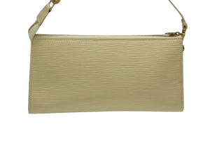 LOUIS VUITTON ルイヴィトン ポシェットアクセソワール アクセサリーポーチ M5294A エピレザー ヴァニラ 美品 中古 4b008100