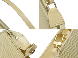 LOUIS VUITTON ルイヴィトン ポシェットアクセソワール アクセサリーポーチ M5294A エピレザー ヴァニラ 美品 中古 4b008100