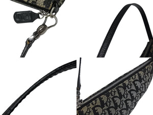 CHRISTIAN DIOR クリスチャンディオール サドルポーチ ワンショルダーバッグ MC 0052 トロッター ブラック ガリアーノ期 美品 中古 4b008104
