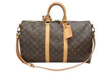 Load image into Gallery viewer, LOUIS VUITTON ルイヴィトン キーポル バンドリエール45 ボストンバッグ M41418 モノグラム ブラウン ゴールド金具 美品 中古 4b008106