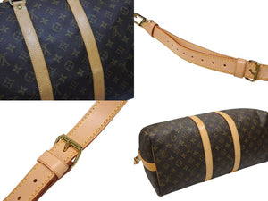 LOUIS VUITTON ルイヴィトン キーポル バンドリエール45 ボストンバッグ M41418 モノグラム ブラウン ゴールド金具 美品 中古 4b008106