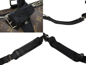 LOUIS VUITTON ルイヴィトン キーポル バンドリエール45 ボストンバッグ M56711 モノグラムマカサーブラウン 美品 中古 4b008107