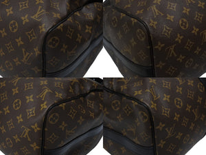 LOUIS VUITTON ルイヴィトン キーポル バンドリエール45 ボストンバッグ M56711 モノグラムマカサーブラウン 美品 中古 4b008107
