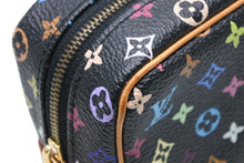 Load image into Gallery viewer, 極美品 LOUIS VUITTON ルイヴィトン ポーチ トゥルース ワピティ ポーチ M58034 モノグラム マルチカラー ブラック 村上隆 中古 4b008113