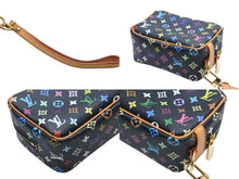 Load image into Gallery viewer, 極美品 LOUIS VUITTON ルイヴィトン ポーチ トゥルース ワピティ ポーチ M58034 モノグラム マルチカラー ブラック 村上隆 中古 4b008113
