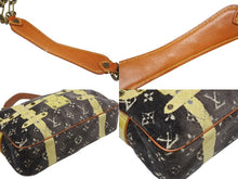 Load image into Gallery viewer, LOUIS VUITTON ルイヴィトン モノグラム トロンプイユ トロカデロ ショルダーバッグ ブラウン イエロー ベルベット 美品 中古 4b008117