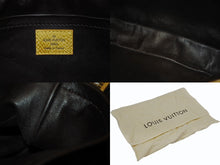 Load image into Gallery viewer, LOUIS VUITTON ルイヴィトン モノグラム トロンプイユ トロカデロ ショルダーバッグ ブラウン イエロー ベルベット 美品 中古 4b008117