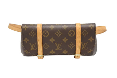 極美品 LOUIS VUITTON ルイヴィトン ショルダーバッグ ウエストポーチ M51159 ポシェット マレル ブラウン ゴールド金具 中古 4b008120