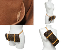 Load image into Gallery viewer, 極美品 LOUIS VUITTON ルイヴィトン ショルダーバッグ ウエストポーチ M51159 ポシェット マレル ブラウン ゴールド金具 中古 4b008120