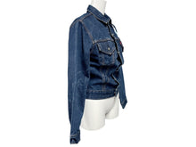 Load image into Gallery viewer, 極美品 CHROME HEARTS クロムハーツ × LEVI&#39;S リーバイス デニムジャケット フローラル クロスパッチ デニムジャケット サイズ10Y 中古 4b008137