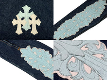 Load image into Gallery viewer, 極美品 CHROME HEARTS クロムハーツ × LEVI&#39;S リーバイス デニムジャケット フローラル クロスパッチ デニムジャケット サイズ10Y 中古 4b008137