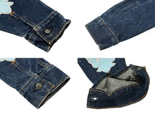 Load image into Gallery viewer, 極美品 CHROME HEARTS クロムハーツ × LEVI&#39;S リーバイス デニムジャケット フローラル クロスパッチ デニムジャケット サイズ10Y 中古 4b008137