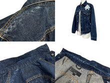 Load image into Gallery viewer, 極美品 CHROME HEARTS クロムハーツ × LEVI&#39;S リーバイス デニムジャケット フローラル クロスパッチ デニムジャケット サイズ10Y 中古 4b008137