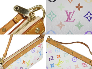 極美品 LOUIS VUITTON ルイヴィトン ポシェット アクセソワール アクセサリーポーチ M92649 モノグラム マルチカラー 村上隆 中古 4b008139