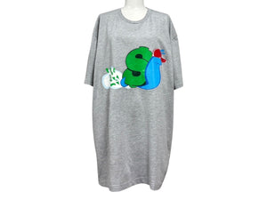 SlowBucksTv スロウバックスティービー Tシャツ 半袖 グレー グリーン コットン サイズXL 美品 中古 4b008143