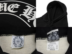 極美品 CHROME HEARTS クロムハーツ OLD Horseshoe Hoodie オールドモデル ホースシュー サーマル パーカーサイズM ブラック 中古 4b008144