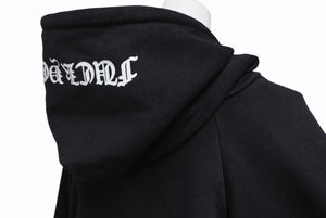 極美品 CHROME HEARTS クロムハーツ OLD Horseshoe Hoodie オールドモデル ホースシュー サーマル パーカーサイズM ブラック 中古 4b008144