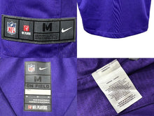 Load image into Gallery viewer, DIPSET HARLEMWORLD NFL NIKE フットボールジャージ 半袖シャツ ラバープリント パープル ポリエステル サイズM 美品 中古 4b008146