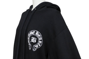 CHROME HEARTS クロムハーツ BELLA HD PLVR ベラハディッド イニシャル刺繍 ロゴプリント プルオーバーパーカーサイズM ブラック 美品 中古 4b008151