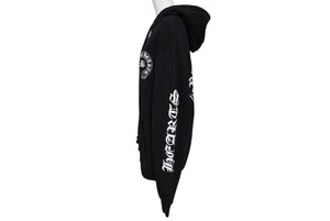 CHROME HEARTS クロムハーツ BELLA HD PLVR ベラハディッド イニシャル刺繍 ロゴプリント プルオーバーパーカーサイズM ブラック 美品 中古 4b008151