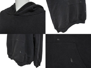 CHROME HEARTS クロムハーツ OLD Horseshoe Hoodie オールドモデル ホースシュー 袖プリント プルオーバーパーカーサイズM ブラック 美品 中古 4b008152