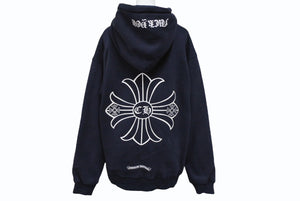 CHROME HEARTS クロムハーツ OLD オールドモデル CHクロス サーマル パーカー サイズM ブラック 美品 中古 4b008163