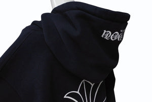 CHROME HEARTS クロムハーツ OLD オールドモデル CHクロス サーマル パーカー サイズM ブラック 美品 中古 4b008163