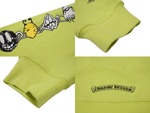 新品未使用 CHROME HEARTS クロムハーツ × MATTY BOY マッティボーイ スウェットシャツ トレーナー サイズXL ライムグリーン 中古 4b008164
