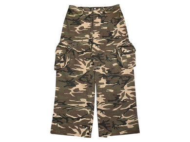 新品未使用 FFFPOSTALSERVICE ポスタルサービス Wide Back Zip Cargo Pants ワイドバック ジップカーゴパンツ サイズ38 カモフラ柄 中古 4b008168