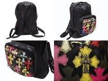 Load image into Gallery viewer, 極美品 CHROME HEARTS クロムハーツ 7TH GRADE マルチセメタリークロスパッチ レザーバックパック 22パッチ CHクロス装飾 中古 4b008169