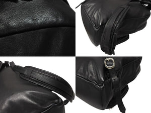 極美品 CHROME HEARTS クロムハーツ 7TH GRADE マルチセメタリークロスパッチ レザーバックパック 22パッチ CHクロス装飾 中古 4b008169