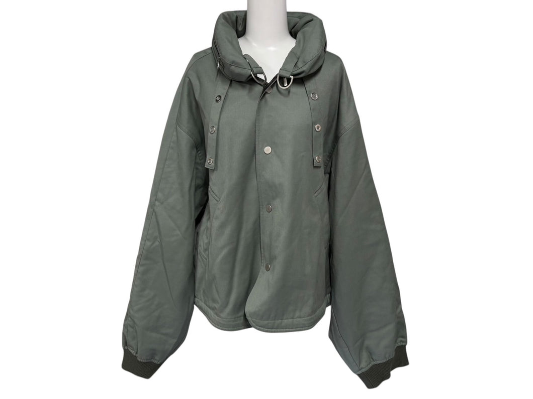 新品未使用 FFFPOSTALSERVICE トリプルエフポスタルサービス Reia フードパラシュートジャケット サイズL グリーン 中古 4b008171