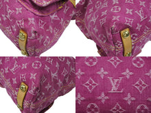Load image into Gallery viewer, LOUIS VUITTON ルイヴィトン バギーPM ショルダーバッグ M95212 モノグラム デニム レザー ピンク ゴールド金具 美品 中古 4b008172
