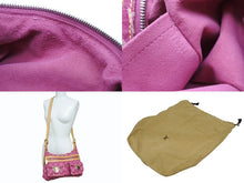 Load image into Gallery viewer, LOUIS VUITTON ルイヴィトン バギーPM ショルダーバッグ M95212 モノグラム デニム レザー ピンク ゴールド金具 美品 中古 4b008172