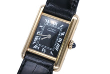 Load image into Gallery viewer, CARTIER カルティエ マストタンク ヴェルメイユ SM 腕時計 レディース 手巻き オーバーホル済み 型押し フェンディベルト 美品 中古 4b008173