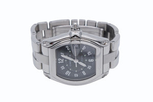CARTIER カルティエ ロードスターLM 腕時計 W62004V3 ステンレススチール シルバー ブラック オートマティック 自動巻 美品 中古 4b008176