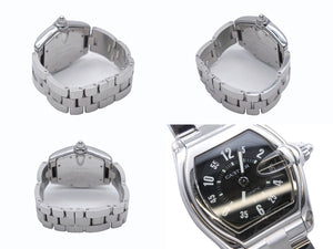 CARTIER カルティエ ロードスターLM 腕時計 W62004V3 ステンレススチール シルバー ブラック オートマティック 自動巻 美品 中古 4b008176