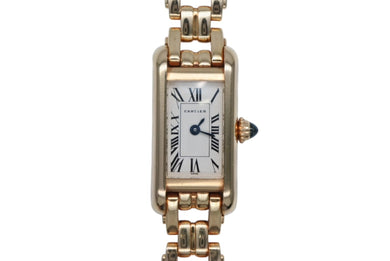 CARTIER カルティエ タンク アロンジェ 腕時計 重量約42.5g クォーツ K18イエローゴールド スイス製 レディース 美品 中古 4b008177