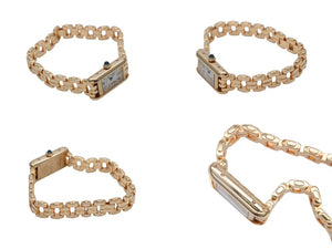 CARTIER カルティエ タンク アロンジェ 腕時計 重量約42.5g クォーツ K18イエローゴールド スイス製 レディース 美品 中古 4b008177