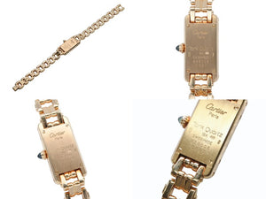 CARTIER カルティエ タンク アロンジェ 腕時計 重量約42.5g クォーツ K18イエローゴールド スイス製 レディース 美品 中古 4b008177