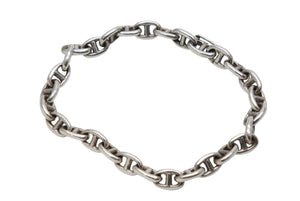 極美品 HERMES エルメス ヴィンテージ Chaine d'Ancre シェーヌダンクル TPM ブレスレット 29コマ 重量約14.0g シルバ−925 中古 4b008178
