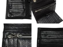 Load image into Gallery viewer, CHROME HEARTS クロムハーツ ウェーブウォレット 長財布 クロスボールボタン ダガージップ シルバー925 レザー ブラック 美品 中古 4b008182