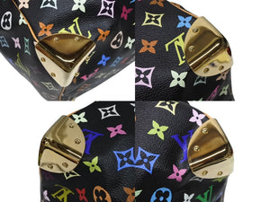 新品同様 LOUIS VUITTON ルイヴィトン キーポル 45 ボストンバッグ M92640 モノグラム マルチカラー ブラック 村上隆 中古 4b008184