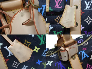 新品同様 LOUIS VUITTON ルイヴィトン キーポル 45 ボストンバッグ M92640 モノグラム マルチカラー ブラック 村上隆 中古 4b008184