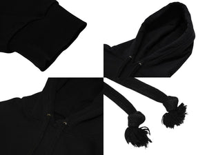 CHROME HEARTS クロムハーツ 袖プリント プルオーバーパーカー フーディ サイズXL ブラック 美品 中古 4b008187