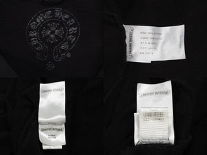 CHROME HEARTS クロムハーツ 袖プリント プルオーバーパーカー フーディ サイズXL ブラック 美品 中古 4b008187